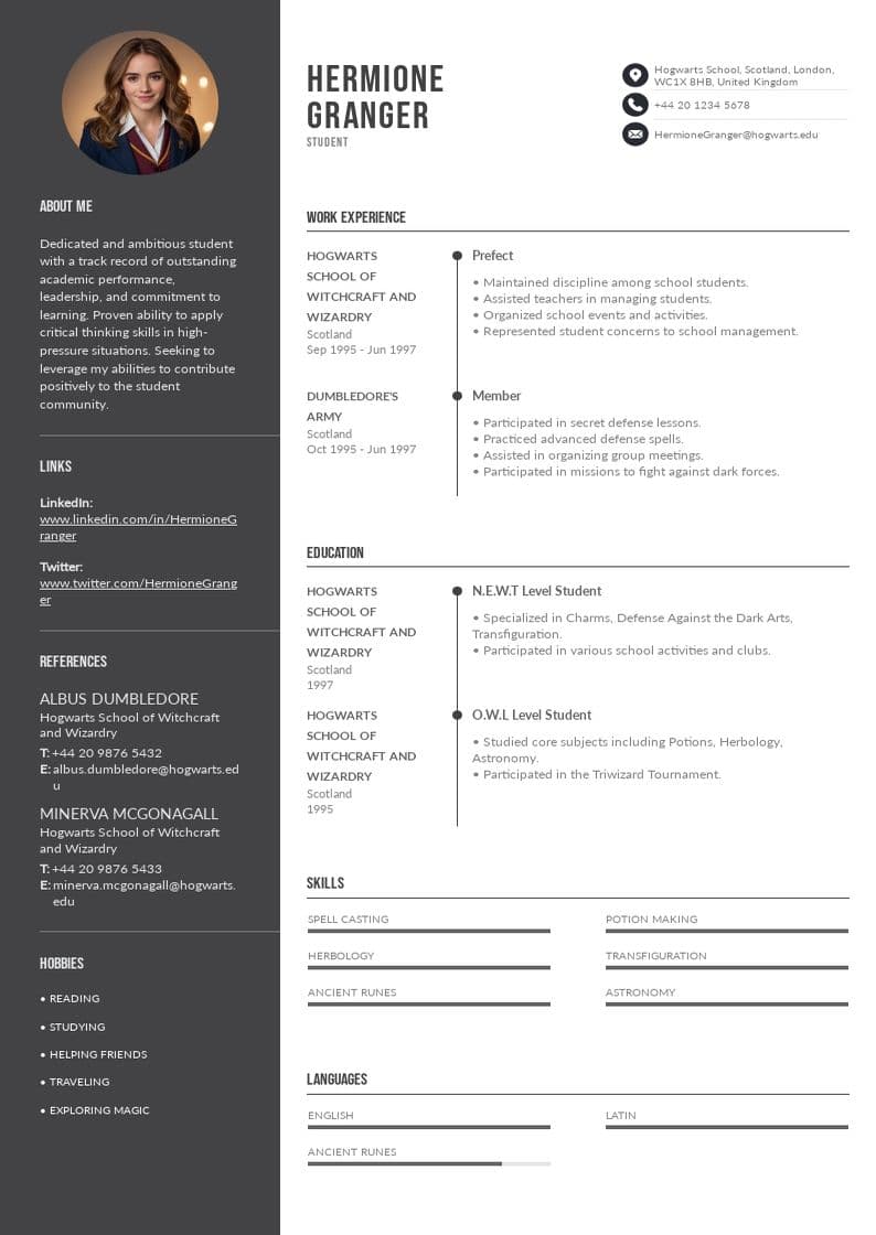Resume Template 1