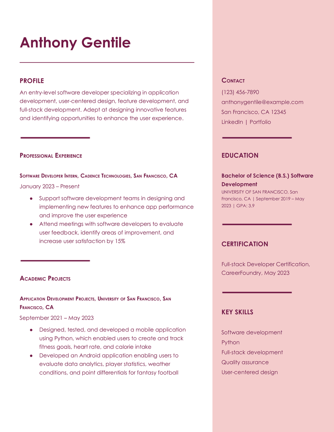 Resume Template 2