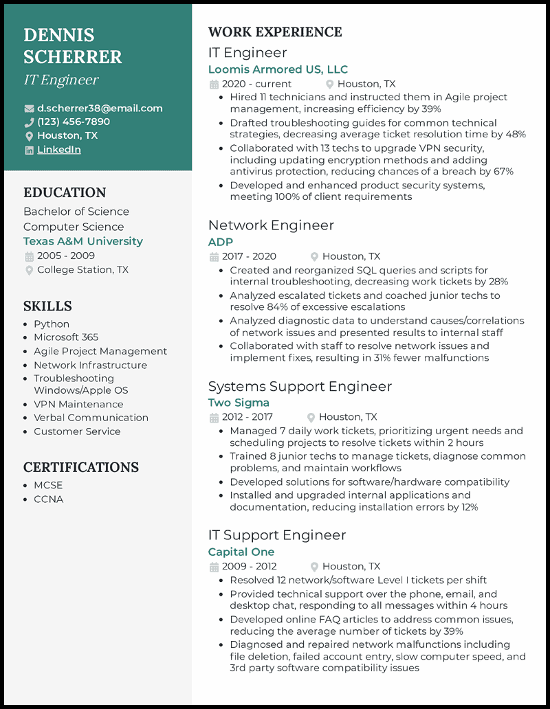 Resume Template 5